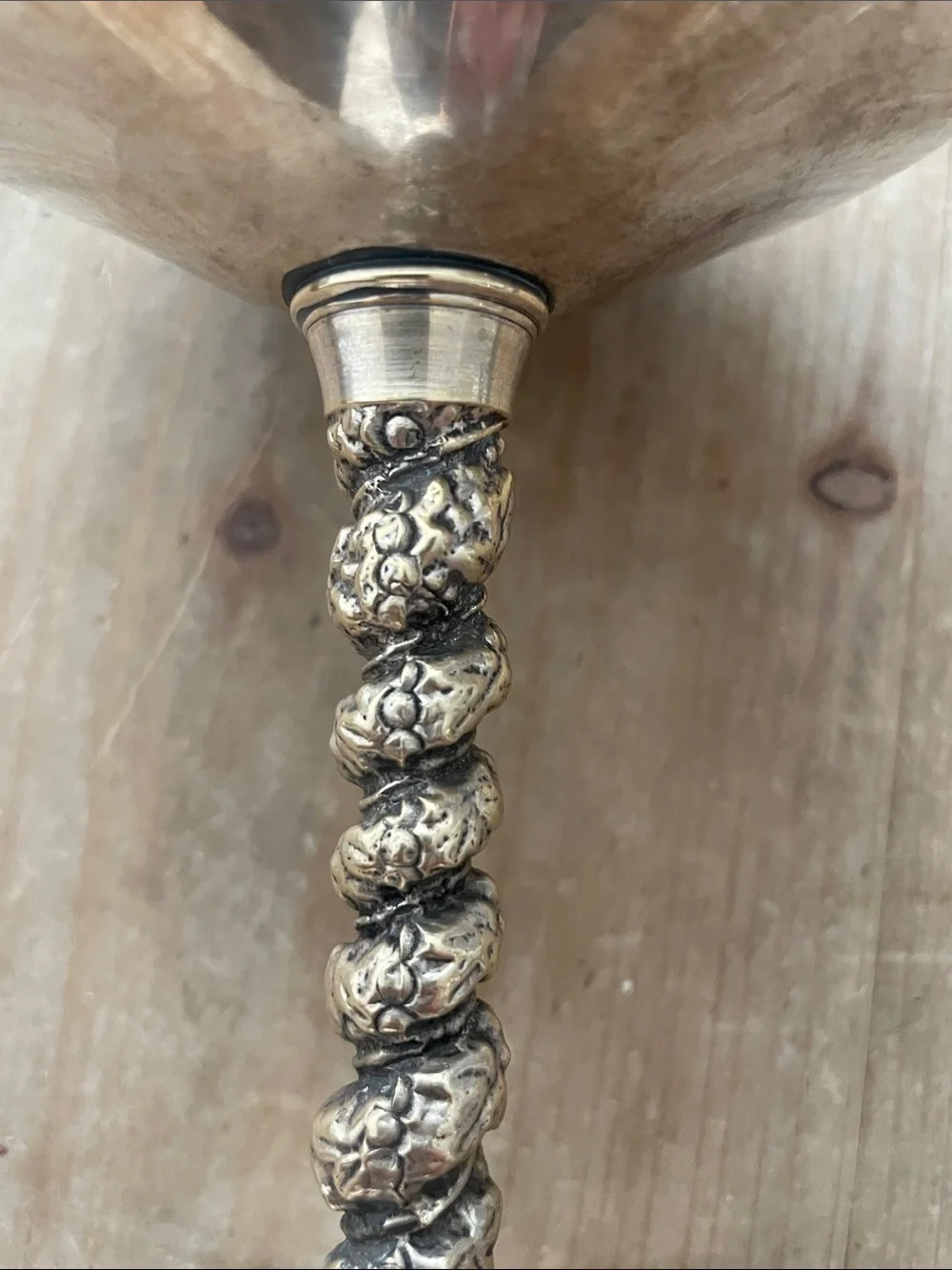 Ornate silver plate goblet Valero Made in Spain
